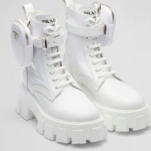 Prada Monolith White Pristine Boots